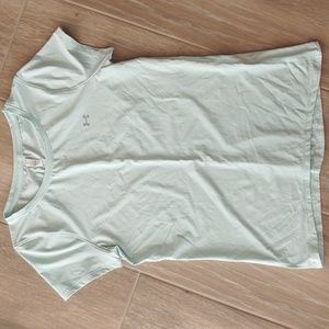 Under Armor Fitted Heat Gear Short Sleeve Shirt, Sz M (fits like 8/10) Mesh